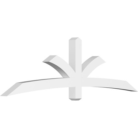 Ekena Millwork Davenport Architectural Grade PVC Gable Bracket, 84"W x 24 1/2"H x 4"D x 4"F, 7/12 Pitch GBP084X25X0404DAV00